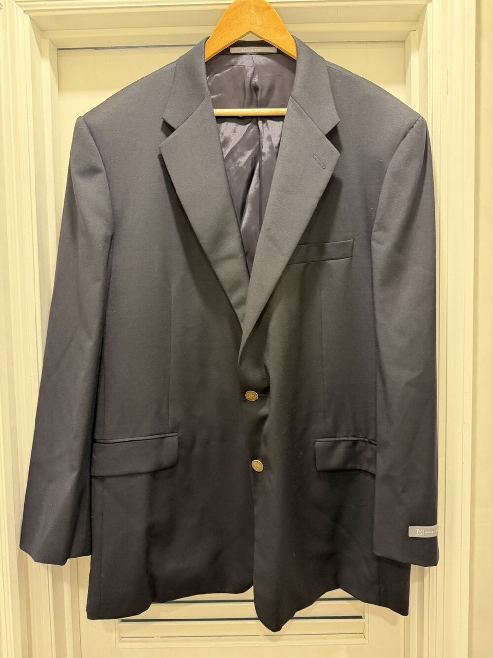 NWT Hickey Freeman Wool and Cashmere Navy Sports Coat 50 Regular 2 Button